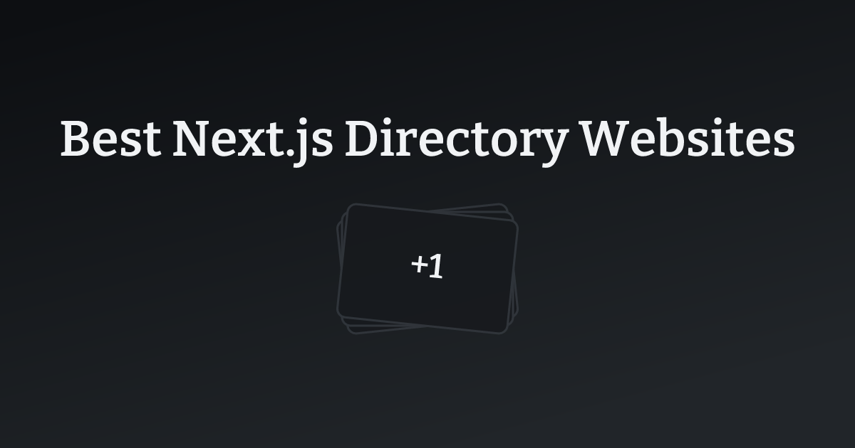 Best Next.js Directory Websites with count