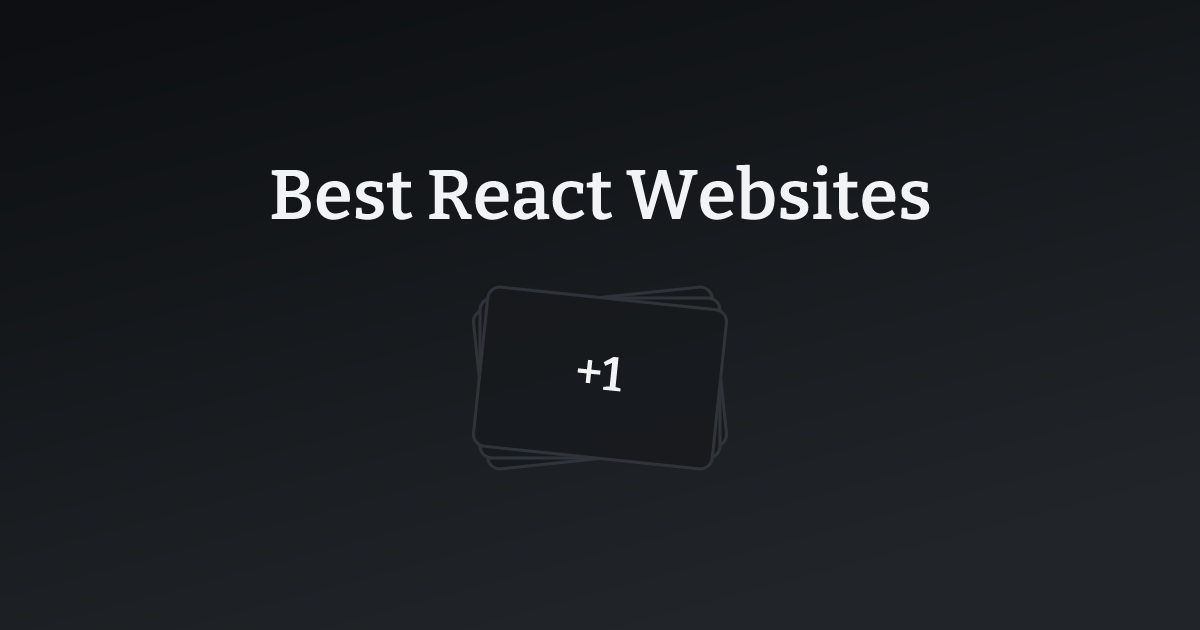 Best React Websites with count