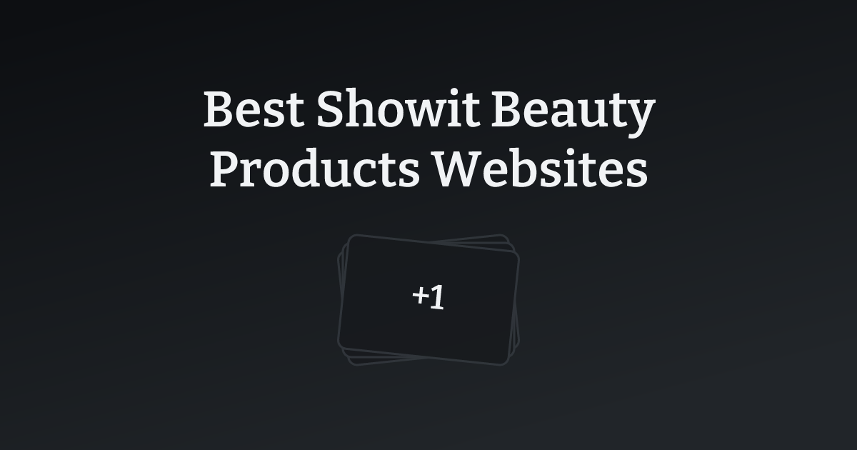 Best Showit Beauty Products Websites with count