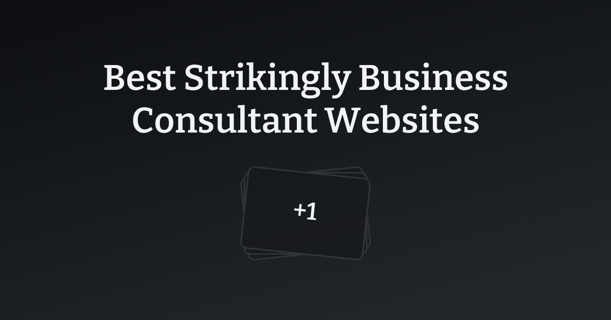 Best Strikingly Business Consultant Websites with count