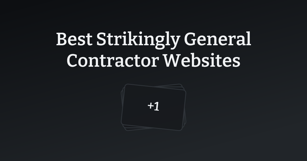 Best Strikingly General Contractor Websites with count