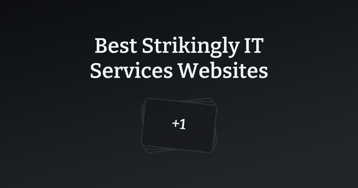 Best Strikingly IT Services Websites with count