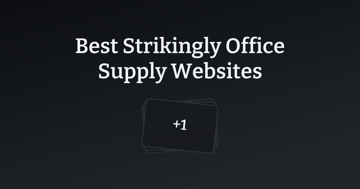 Best Strikingly Office Supply Websites with count