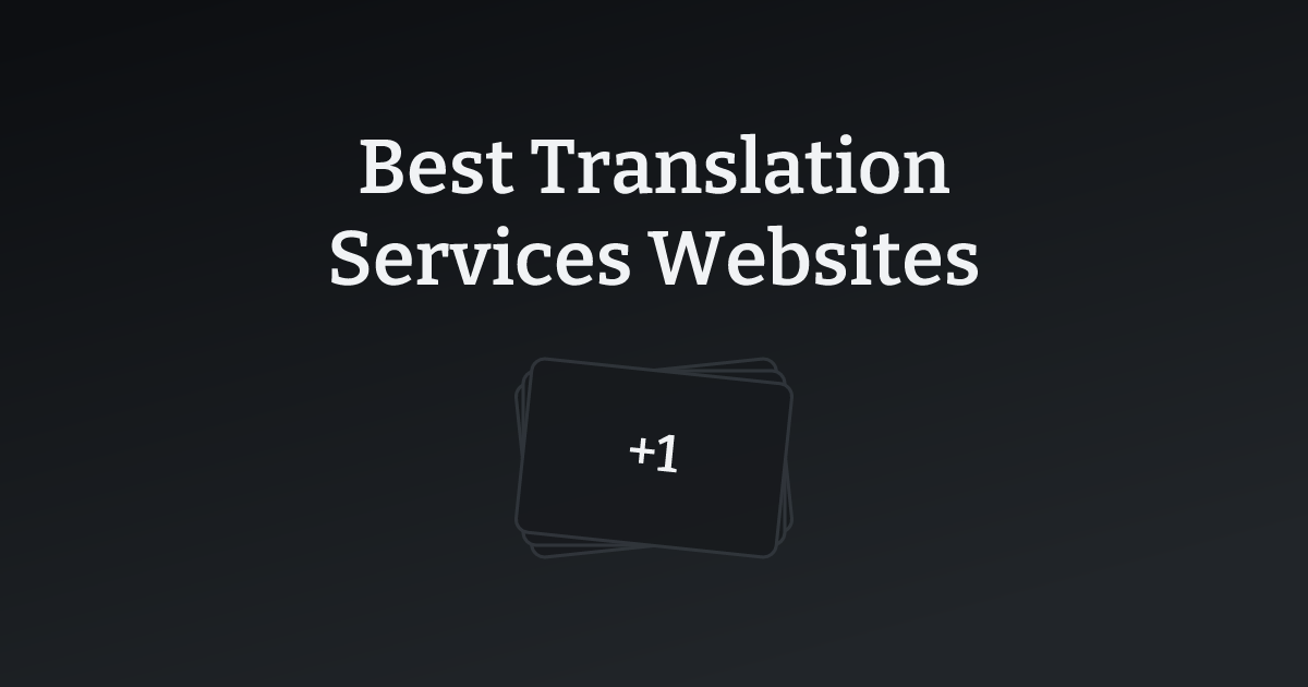 Best Translation Services Websites with count