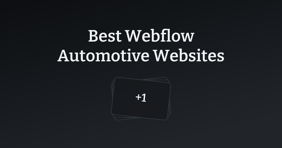 Best Webflow Automotive Websites with count
