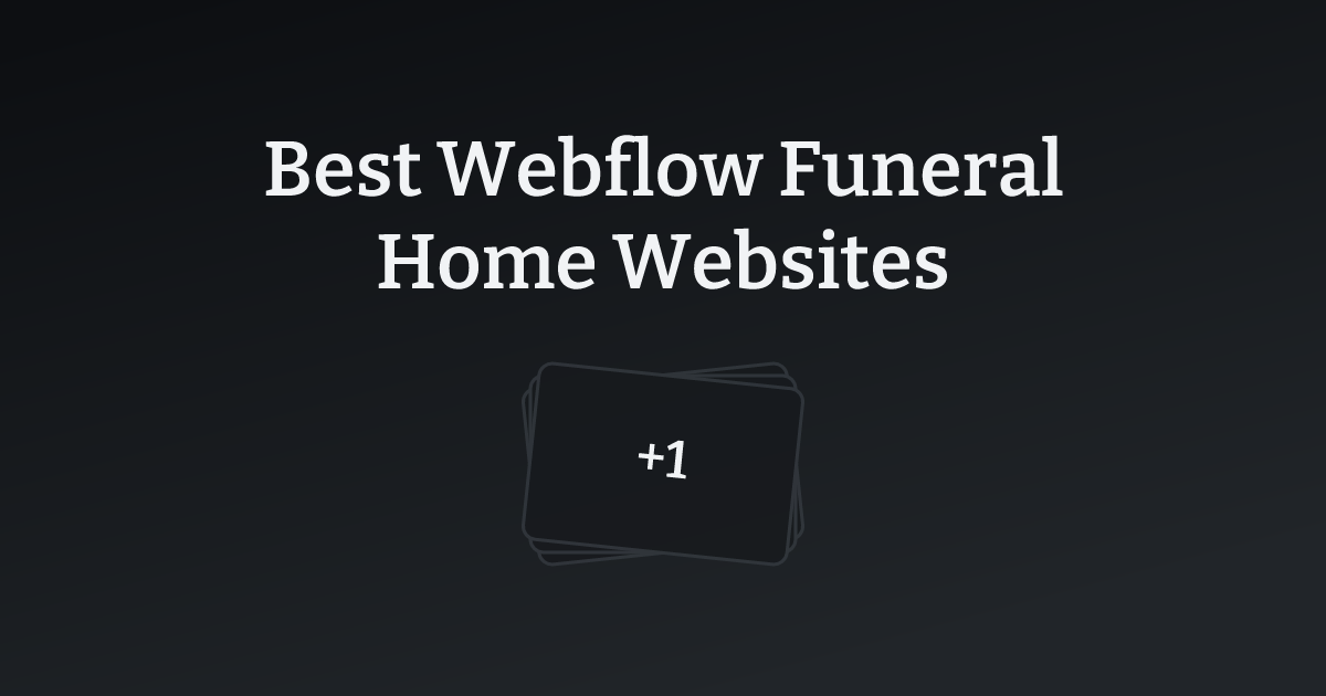 Best Webflow Funeral Home Websites with count
