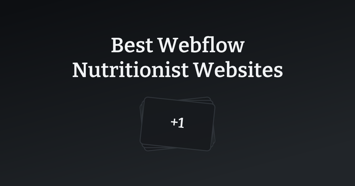 Best Webflow Nutritionist Websites with count