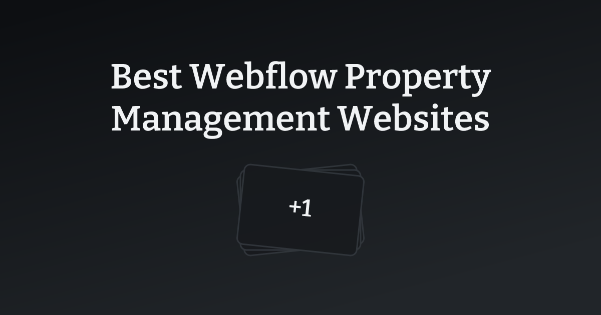 Best Webflow Property Management Websites with count
