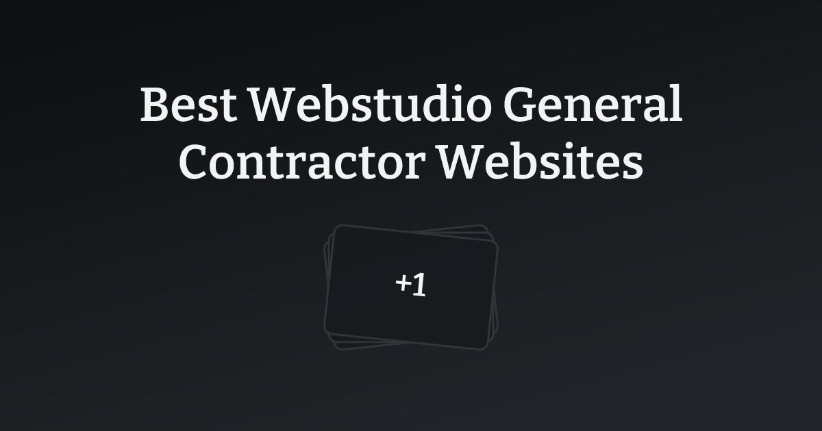 Best Webstudio General Contractor Websites with count