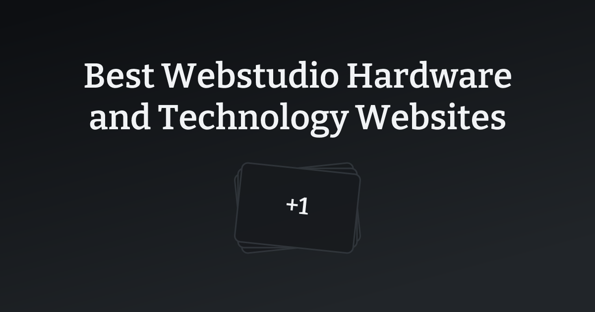 Best Webstudio Hardware and Technology Websites with count