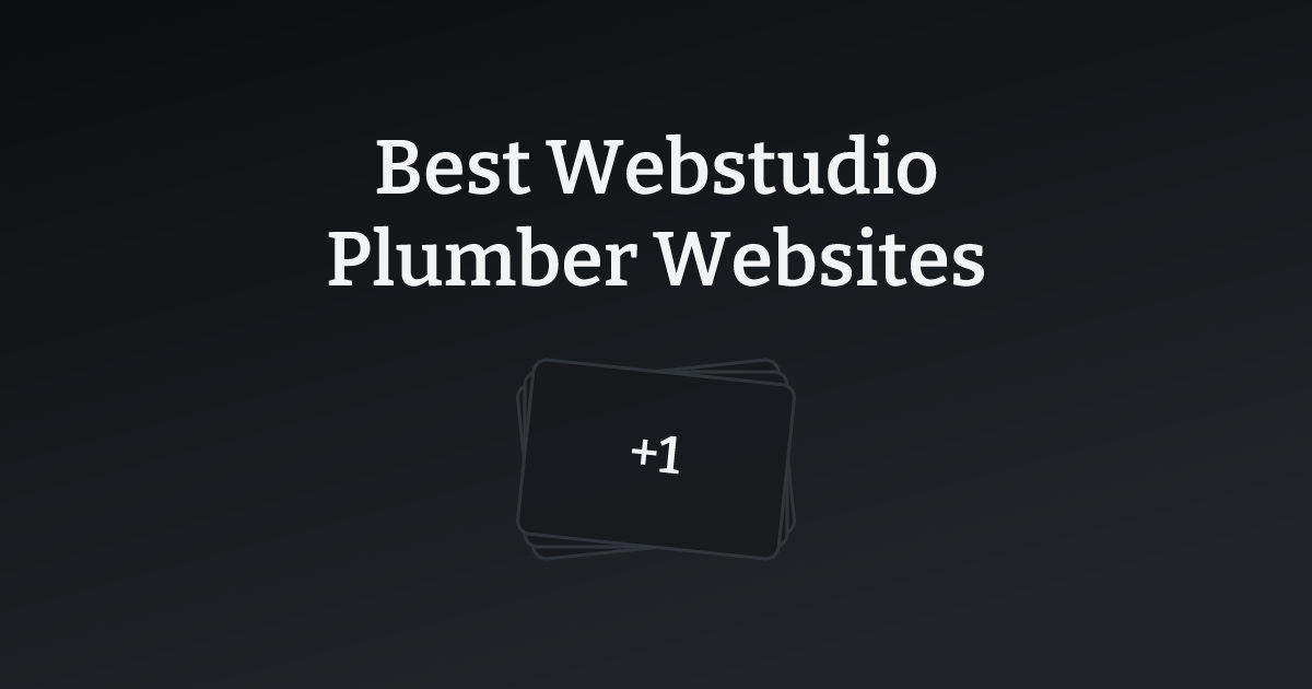 Best Webstudio Plumber Websites with count