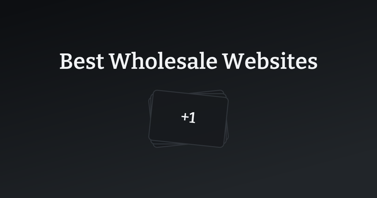 Best Wholesale Websites with count