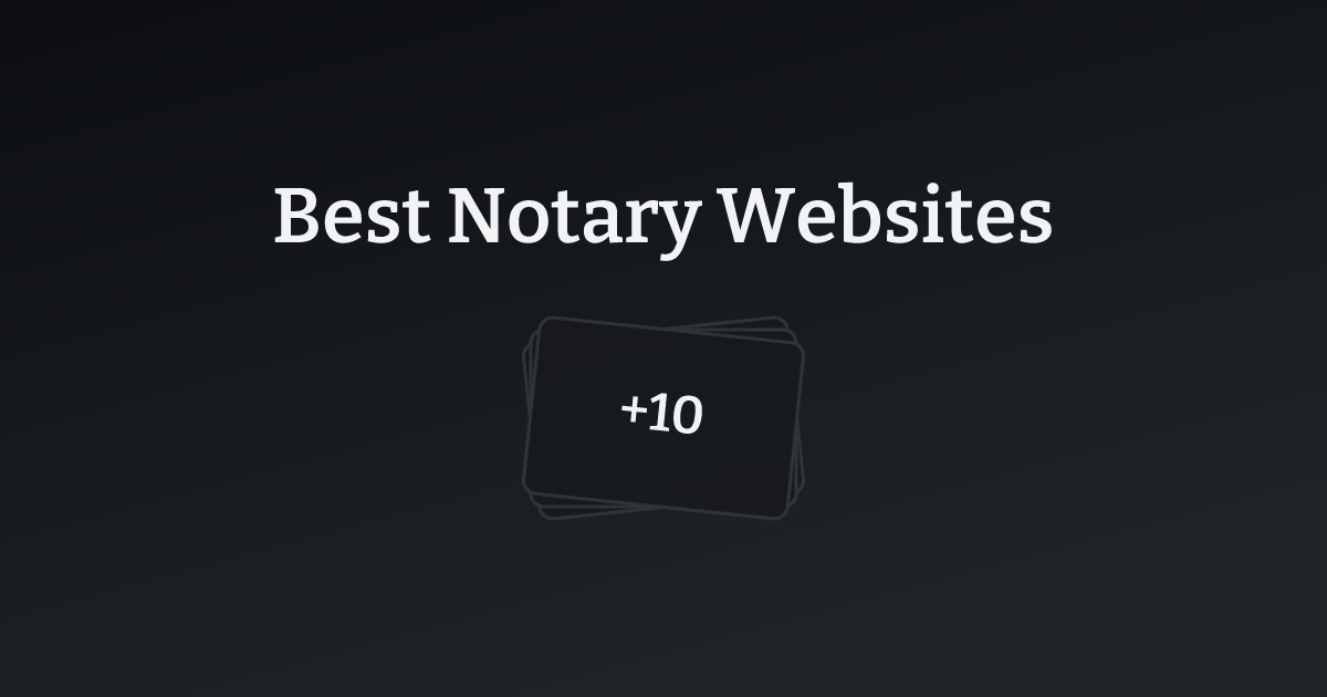 Best Notary Websites with count