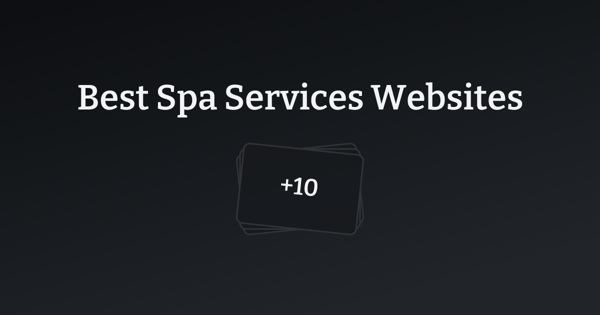 Best Spa Services Websites with count