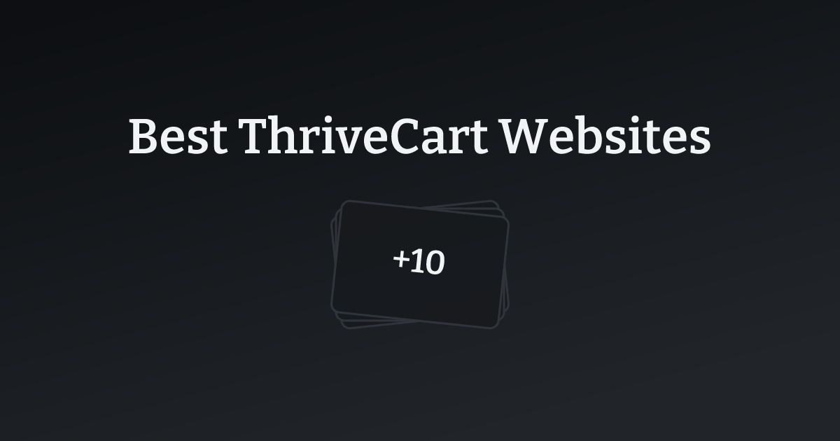 Best ThriveCart Websites with count