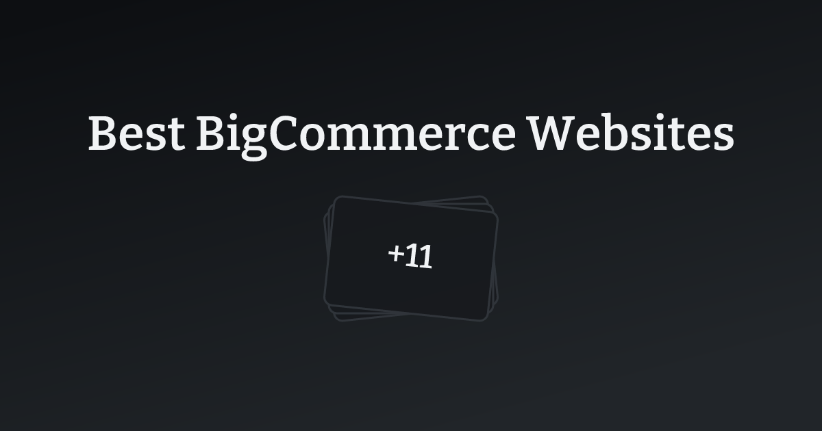 Best BigCommerce Websites with count
