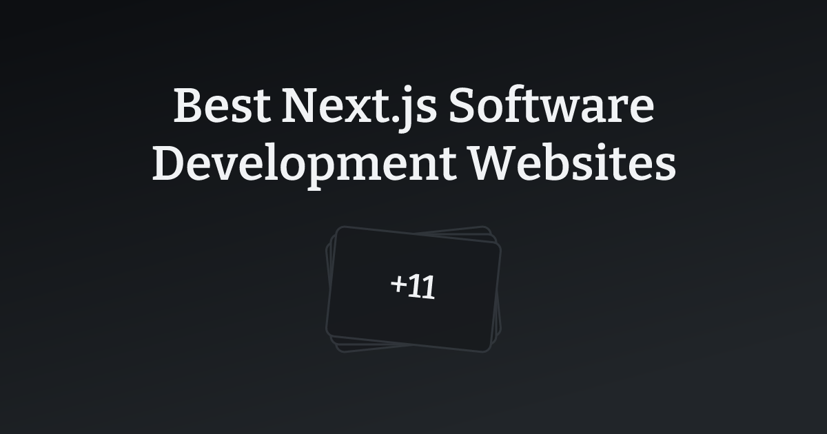 Best Next.js Software Development Websites with count
