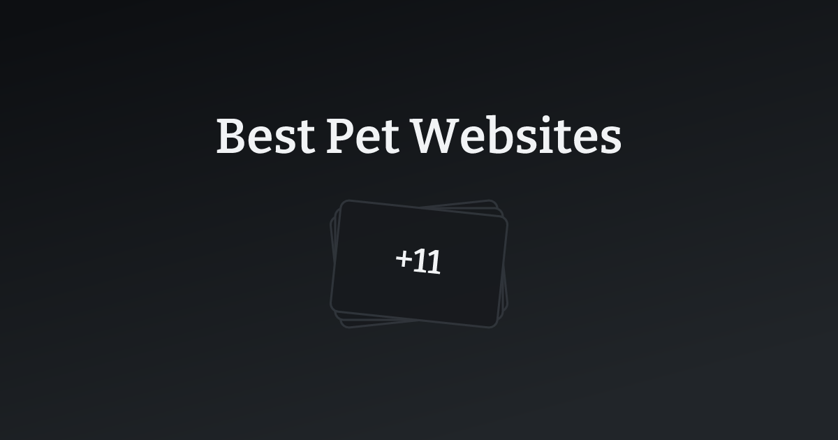 Best Pet Websites with count