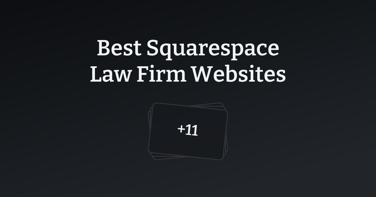 Best Squarespace Law Firm Websites with count