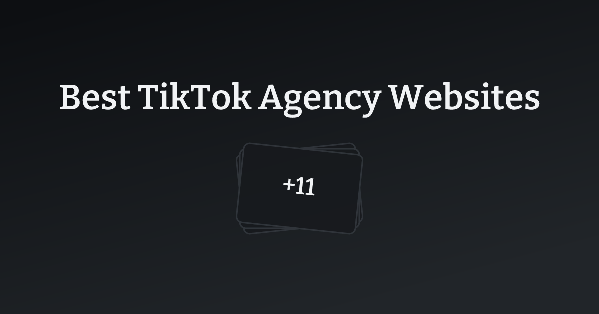 Best TikTok Agency Websites with count