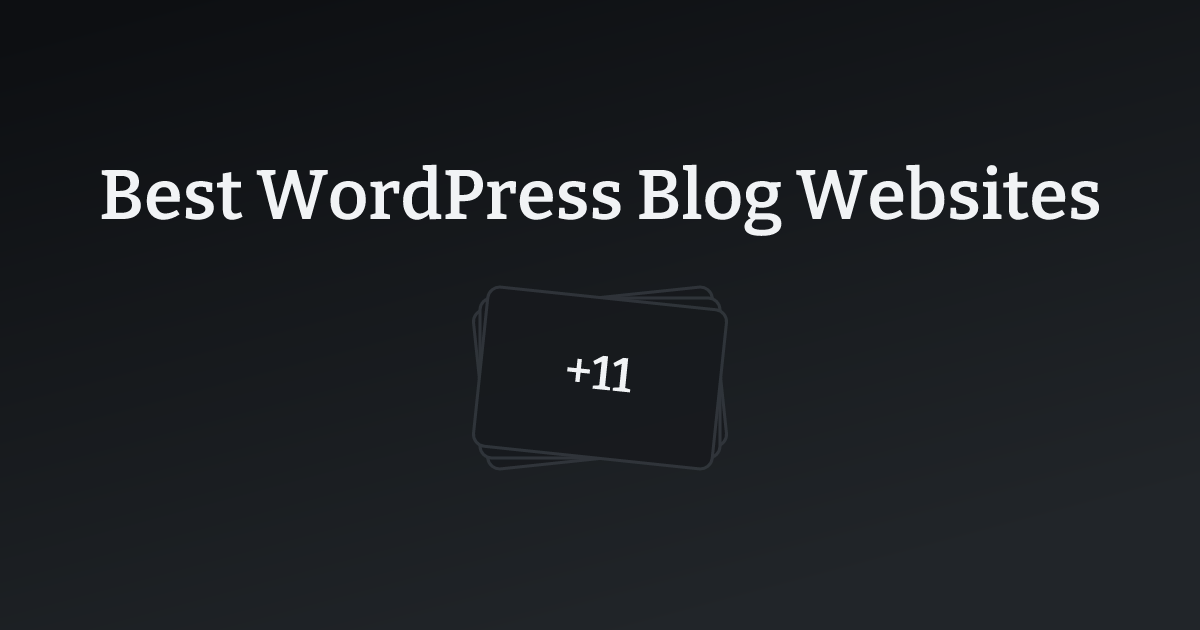 Best WordPress Blog Websites with count