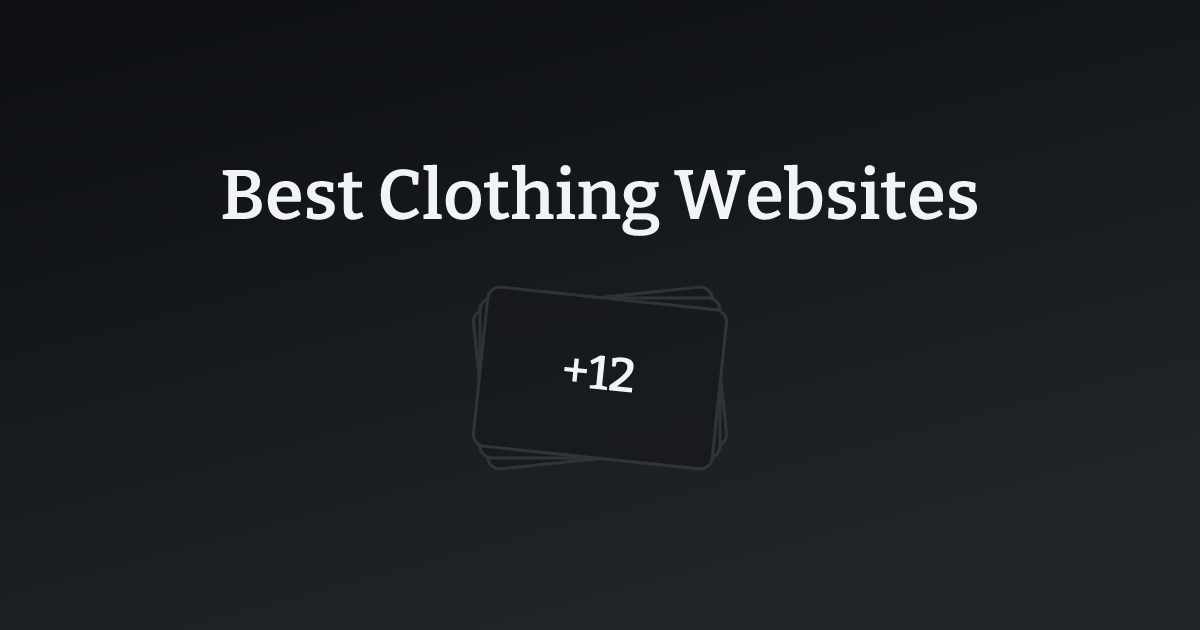 Best Clothing Websites with count