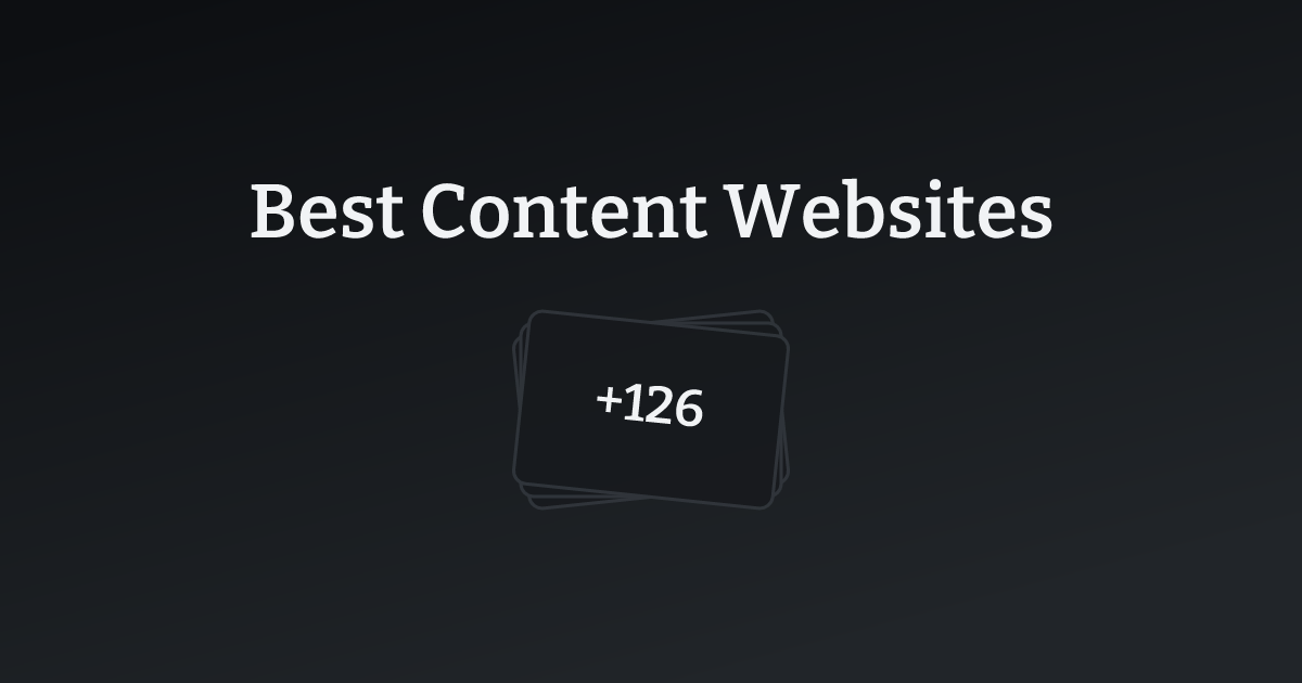 Best Content Websites with count