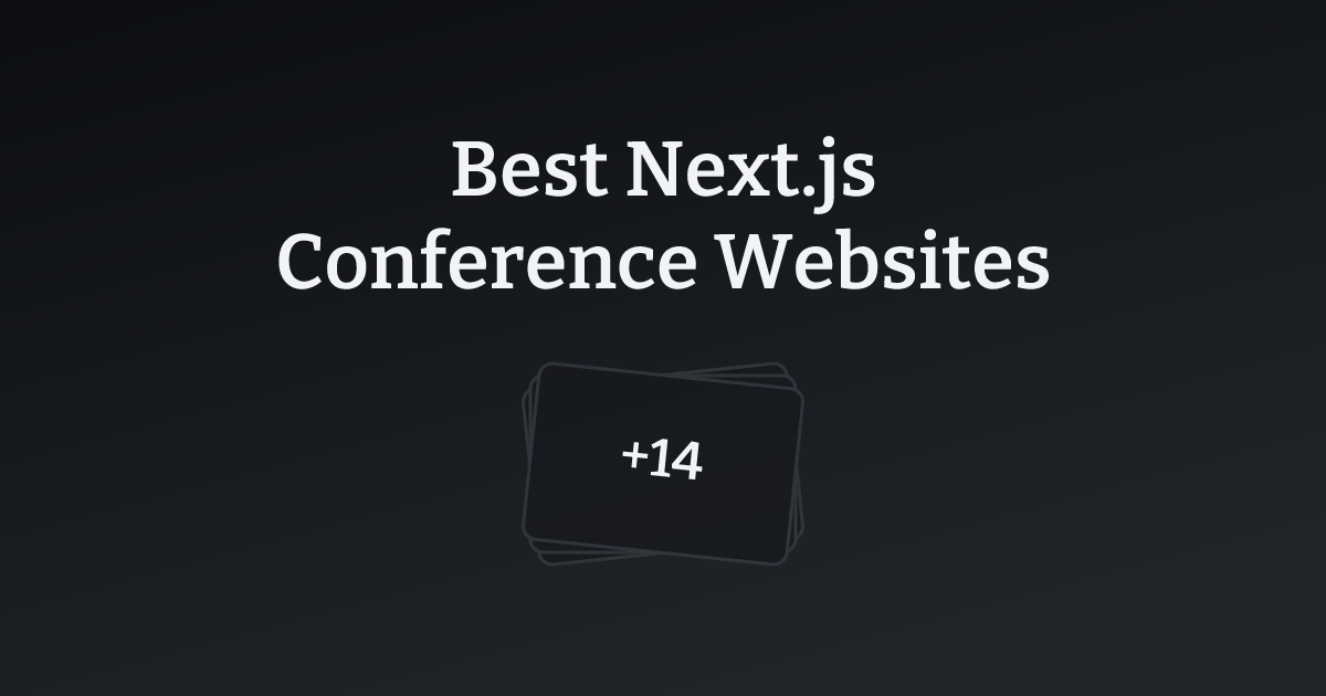 Best Next.js Conference Websites with count