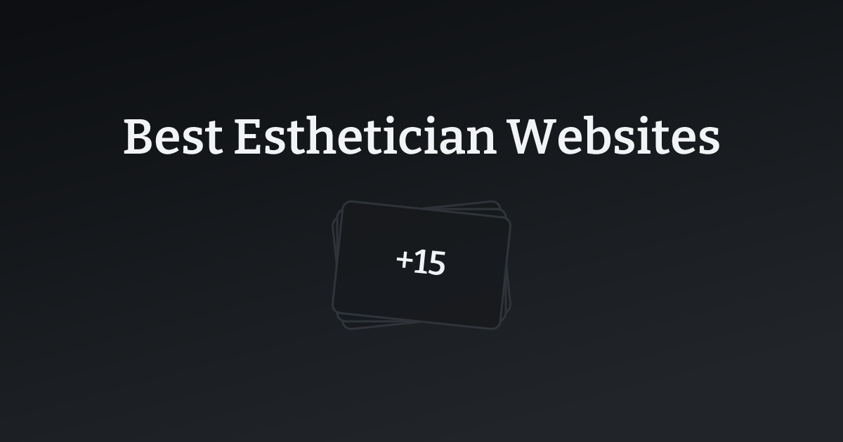 Best Esthetician Websites with count