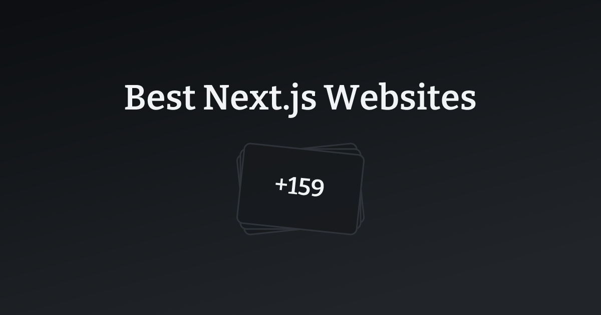 Best Next.js Websites with count