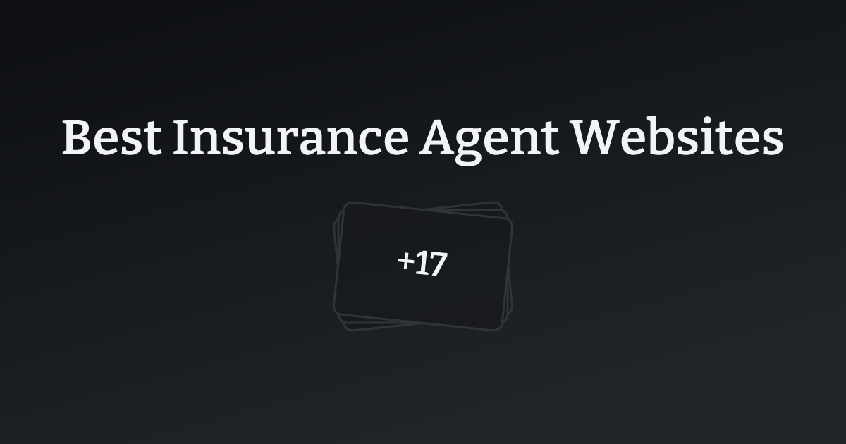 Best Insurance Agent Websites with count