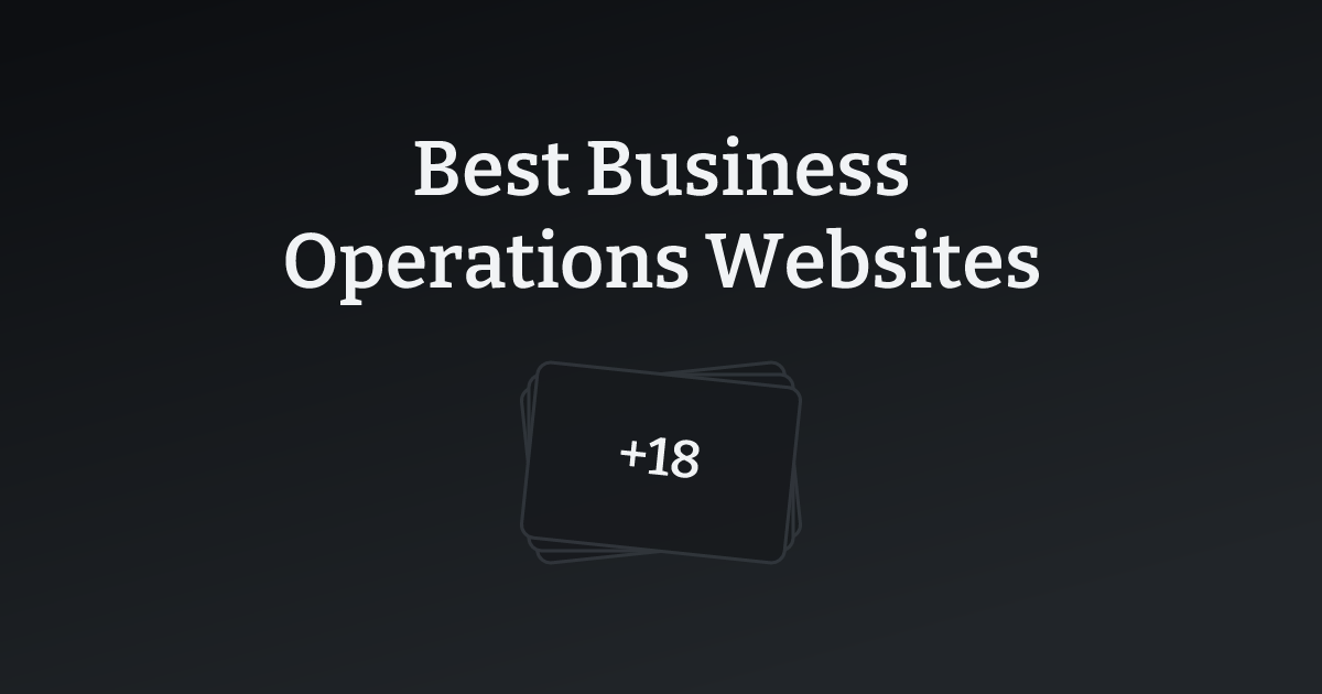 Best Business Operations Websites with count