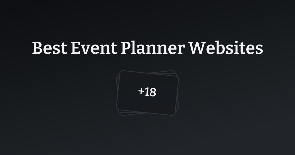 Best Event Planner Websites with count