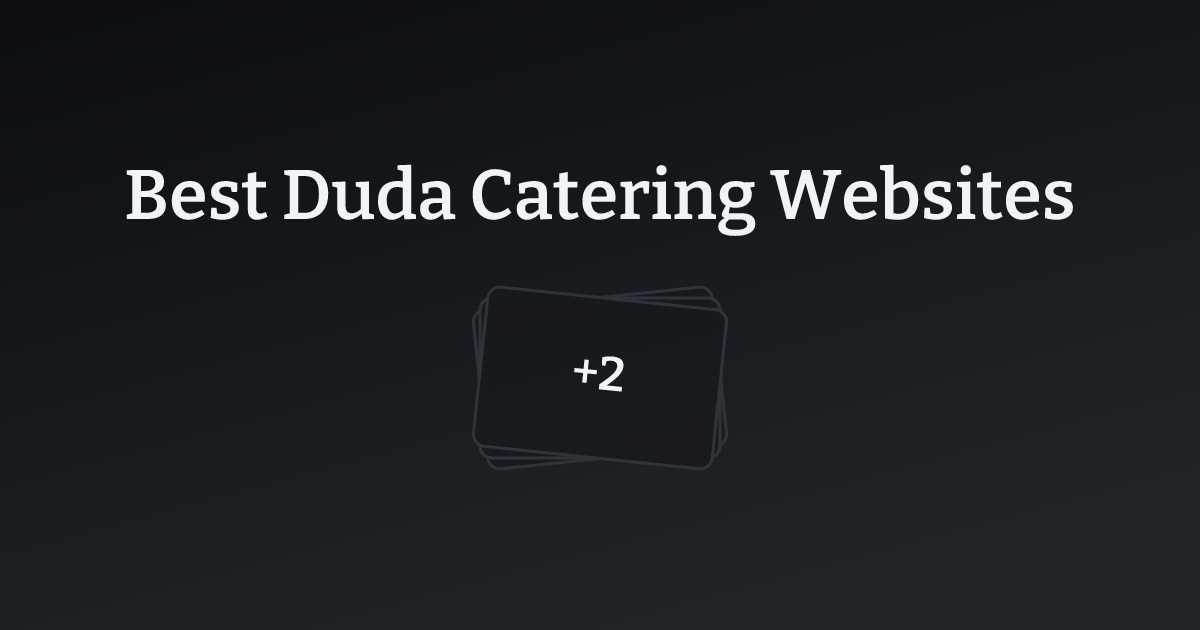 Best Duda Catering Websites with count