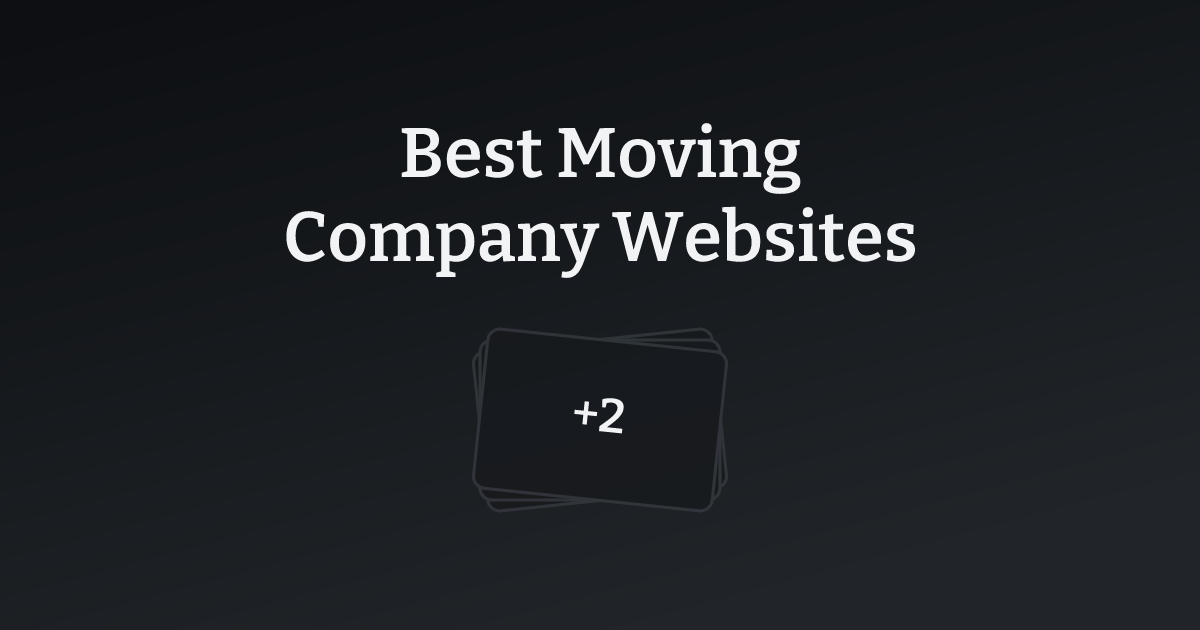 Best Moving Company Websites with count