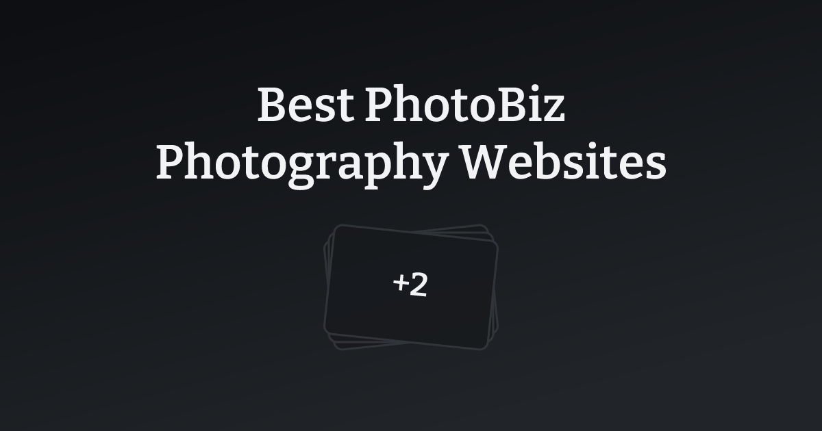 Best PhotoBiz Photography Websites with count