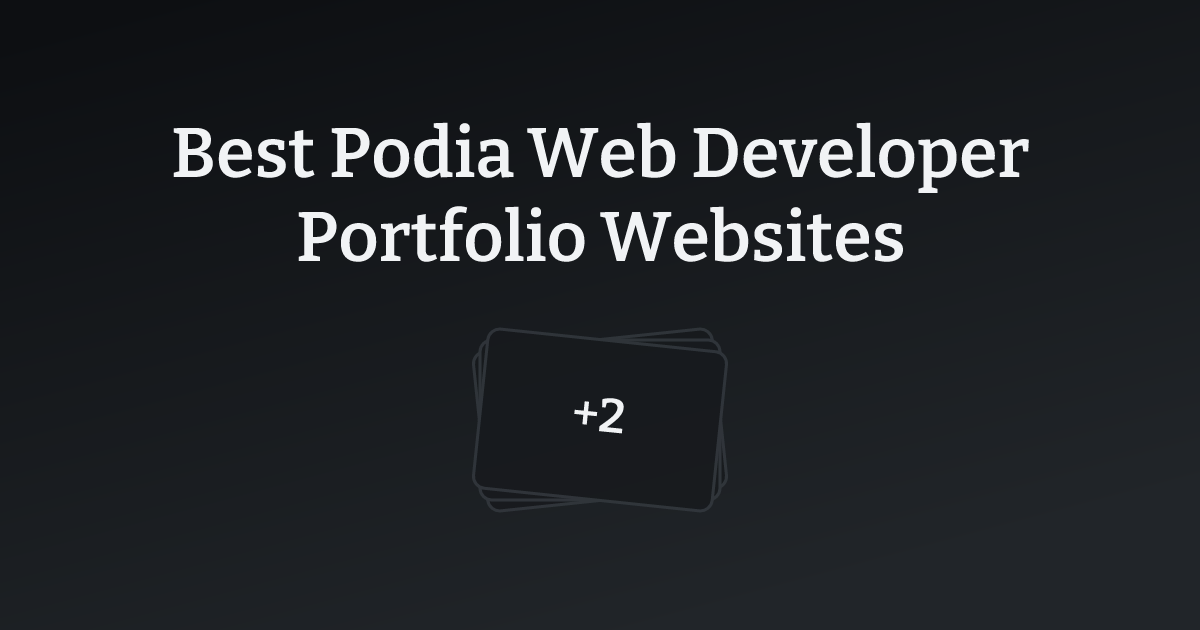 Best Podia Web Developer Portfolio Websites with count