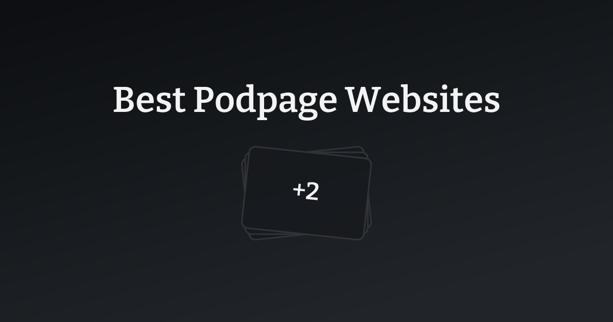 Best Podpage Websites with count