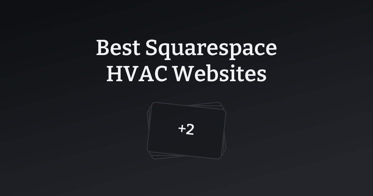 Best Squarespace HVAC Websites with count