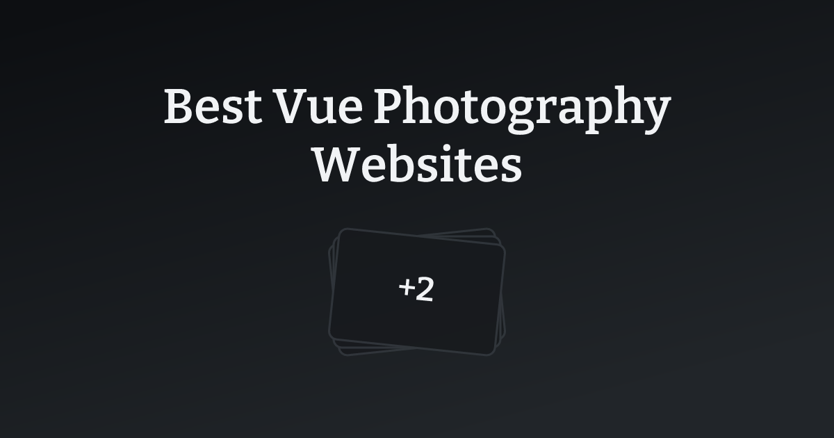 Best Vue Photography Websites with count