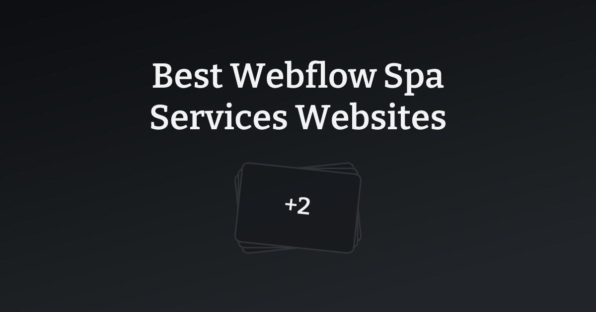 Best Webflow Spa Services Websites with count