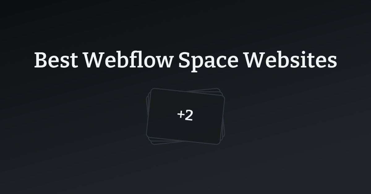 Best Webflow Space Websites with count