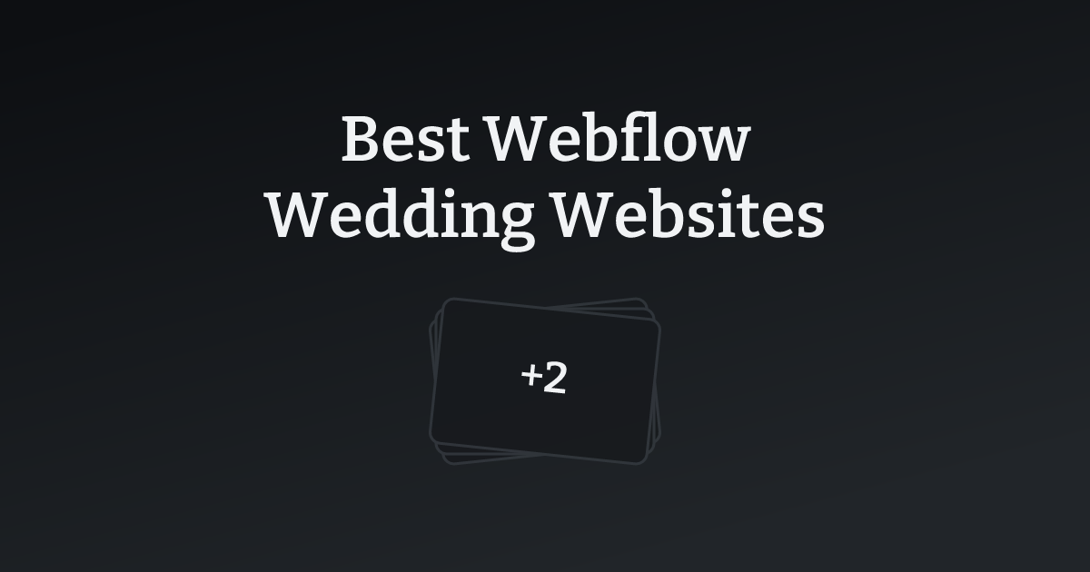 Best Webflow Wedding Websites with count