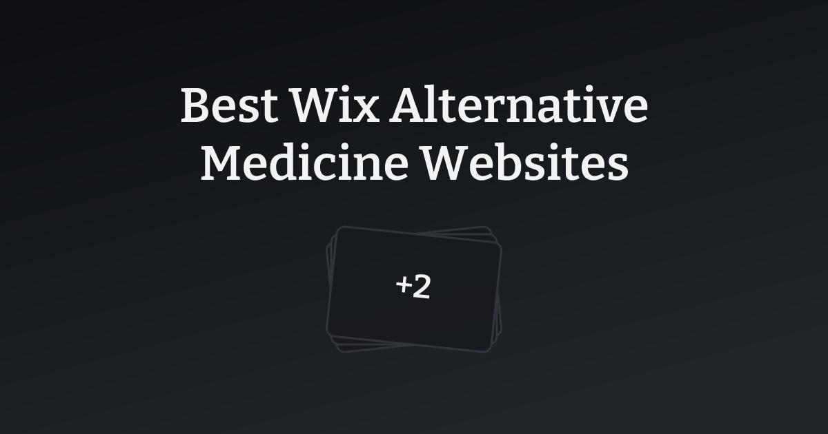 Best Wix Alternative Medicine Websites with count