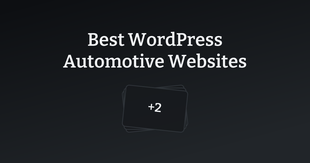 Best WordPress Automotive Websites with count