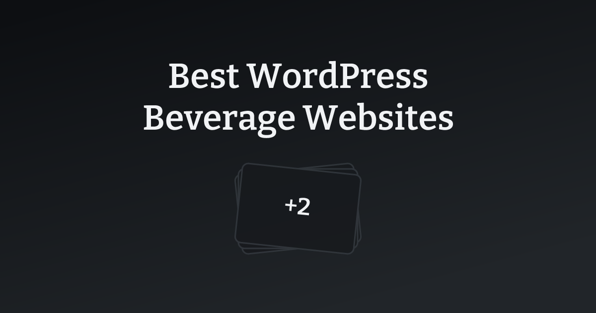 Best WordPress Beverage Websites with count