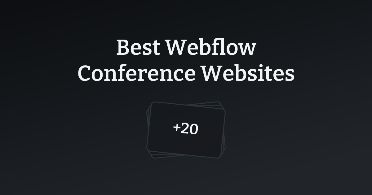 Best Webflow Conference Websites with count