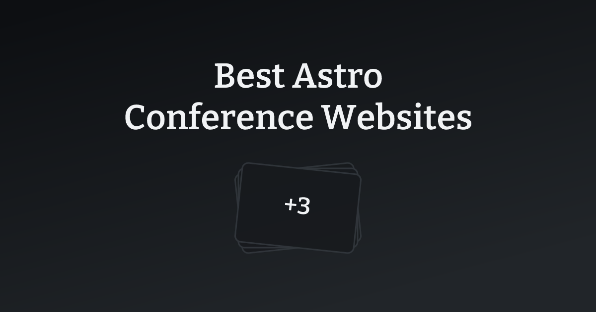 Best Astro Conference Websites with count