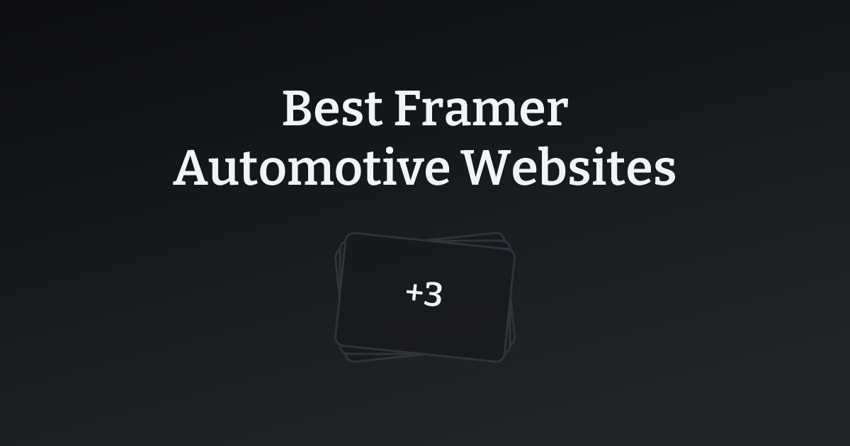 Best Framer Automotive Websites with count