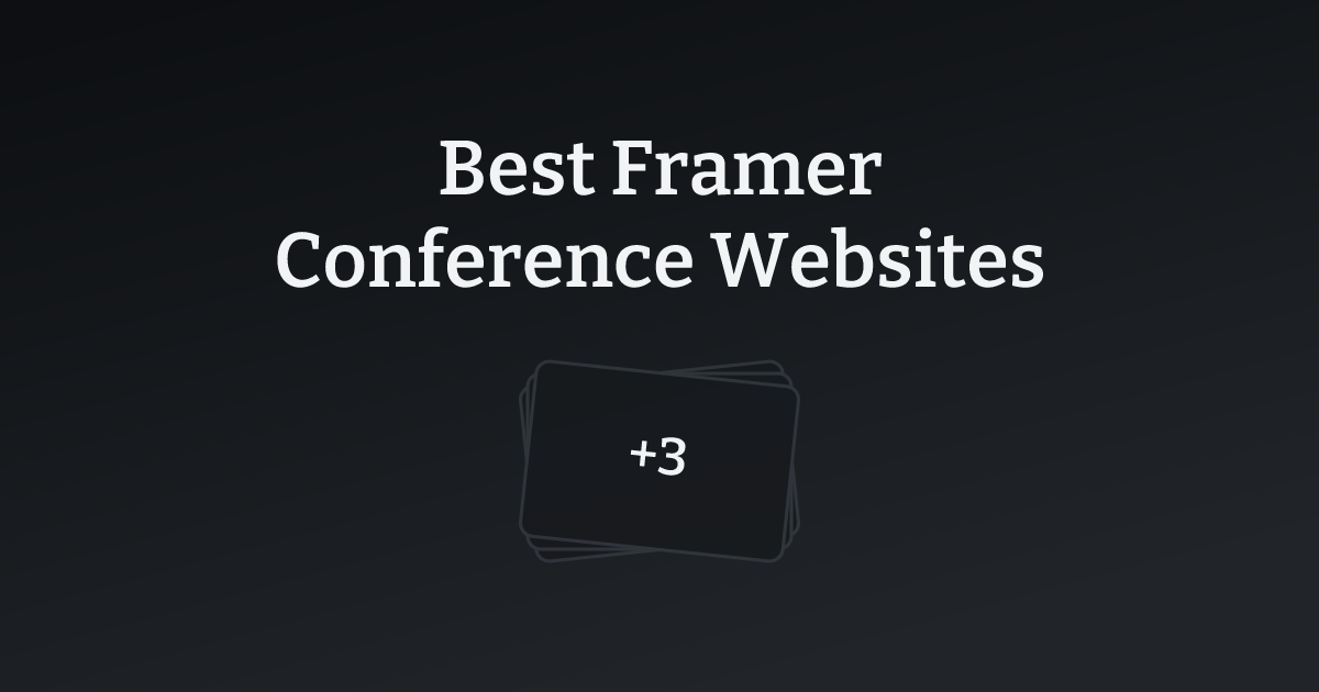 Best Framer Conference Websites with count